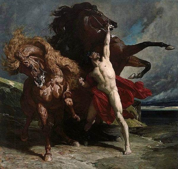 Henri Regnault Automedon with the Horses of Achilles oil painting image